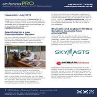 antennaPRO Newsletter - July 2016